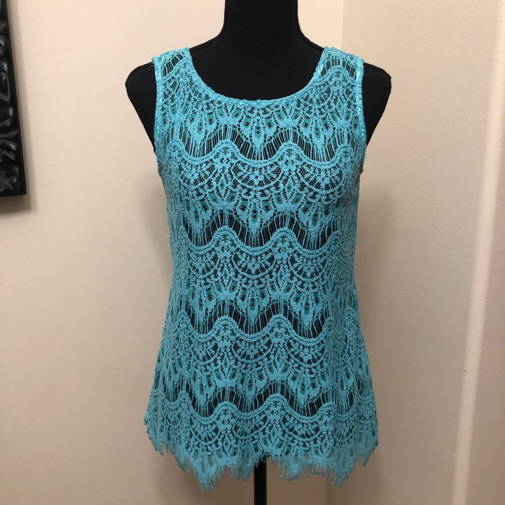 BKE Boutique Lace Tank Top